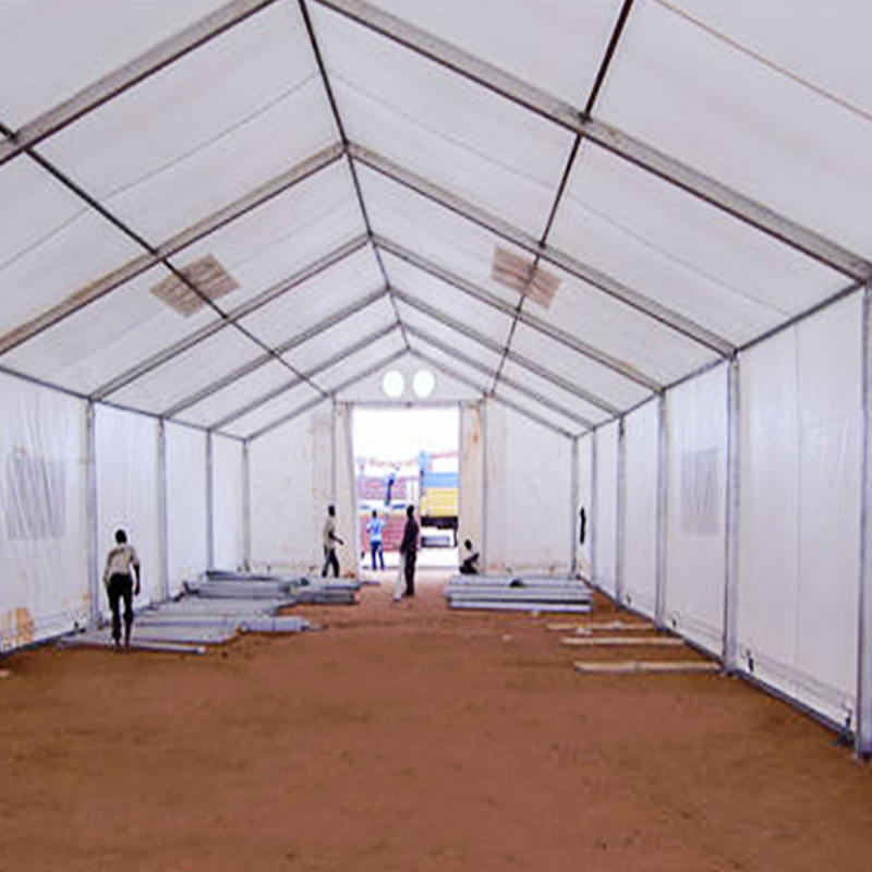 IFRC/ICRC/WFP/IOM standardní 10x32m odolný flexibilní skladovací stan Mobilní úložné jednotky (MSU)