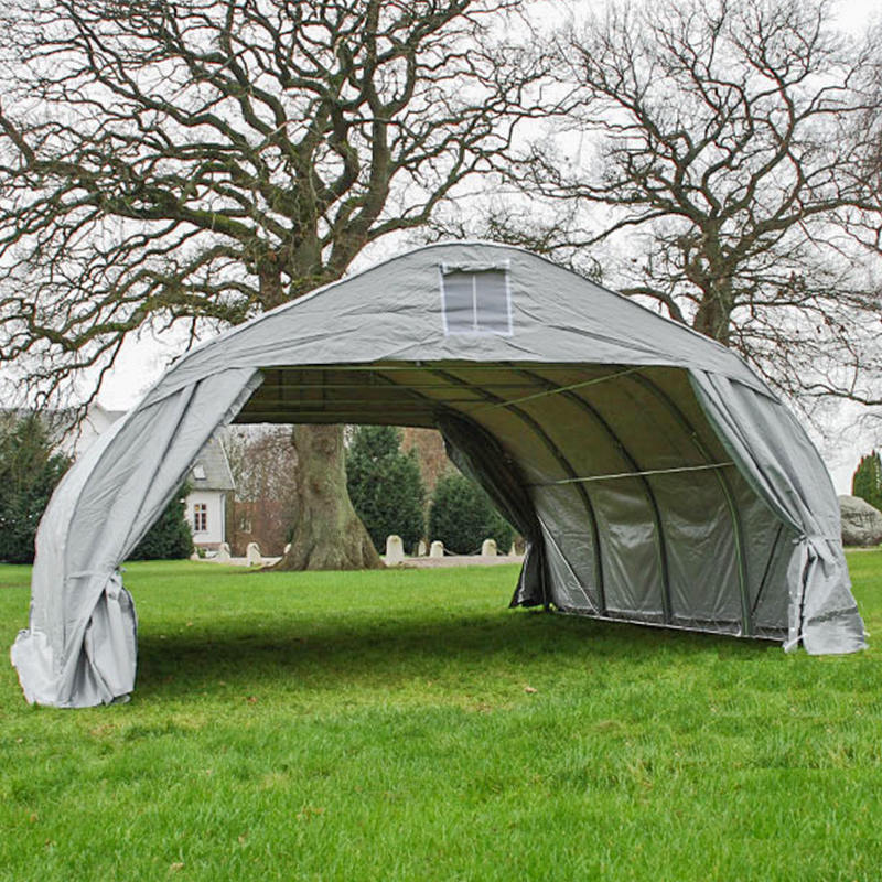 Extra velký dvojitý přenosný garážový přístřešek z PVC o rozměrech 5,6 x 6,1 m (18