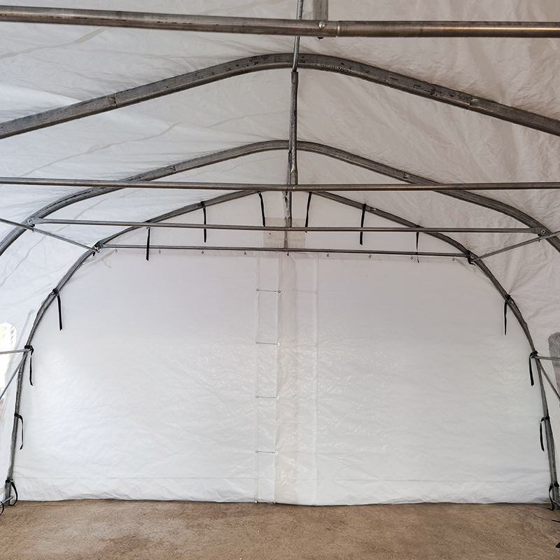 Extra velký dvojitý přenosný garážový přístřešek z PVC o rozměrech 5,6 x 6,1 m (18