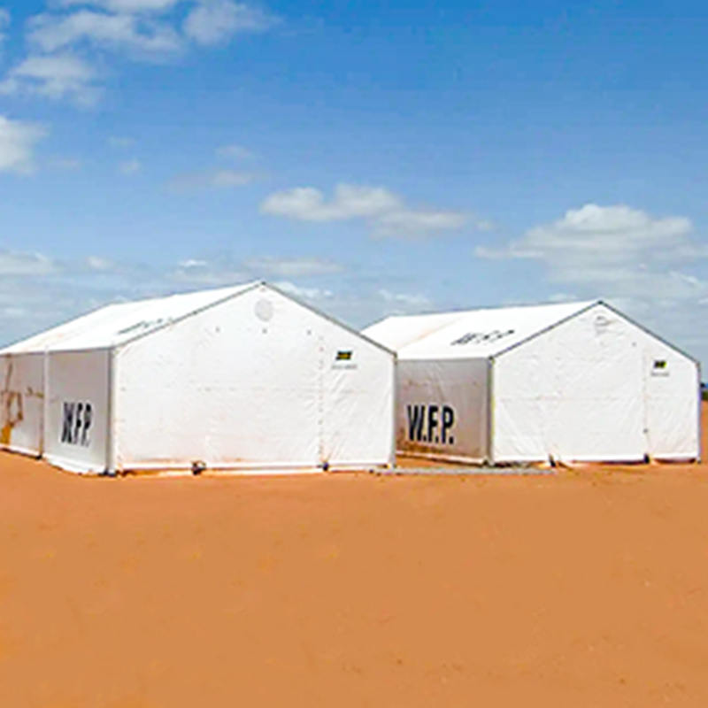 IFRC/ICRC/WFP/IOM standardní 6,5x8m přenosné stanové mobilní úložné jednotky (MSU)