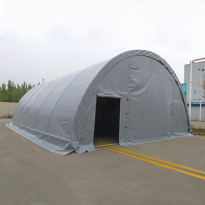 Obloukový úložný stan 9x12mx4,5, předsíň kulatého oblouku