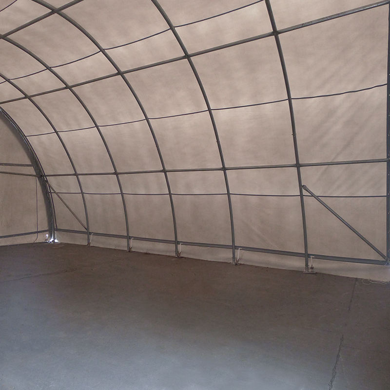 Obloukový úložný stan 9x12mx4,5, předsíň kulatého oblouku