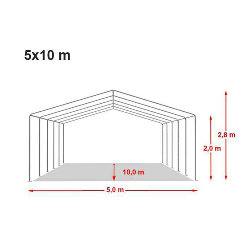 Ekonomická 5x10m PVC bílá párty markýza