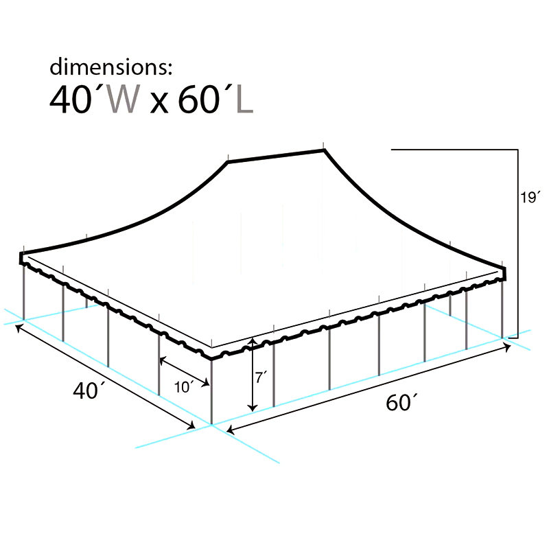 Prémiový sekční komerční stan na tyči 40