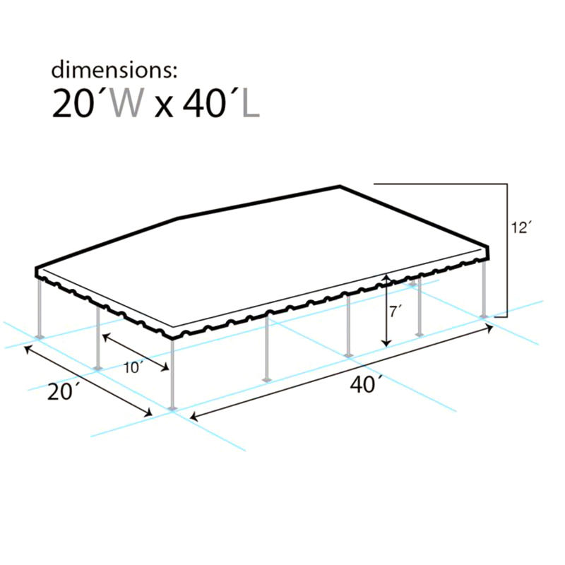 Párty stan z PVC s jednoduchým hliníkovým trubkovým rámem 20