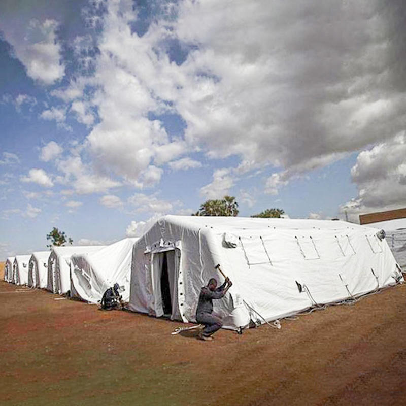 5,6 x 9,95 m Víceúčelový středně rychlý úkryt Nízkotlaký nafukovací stan