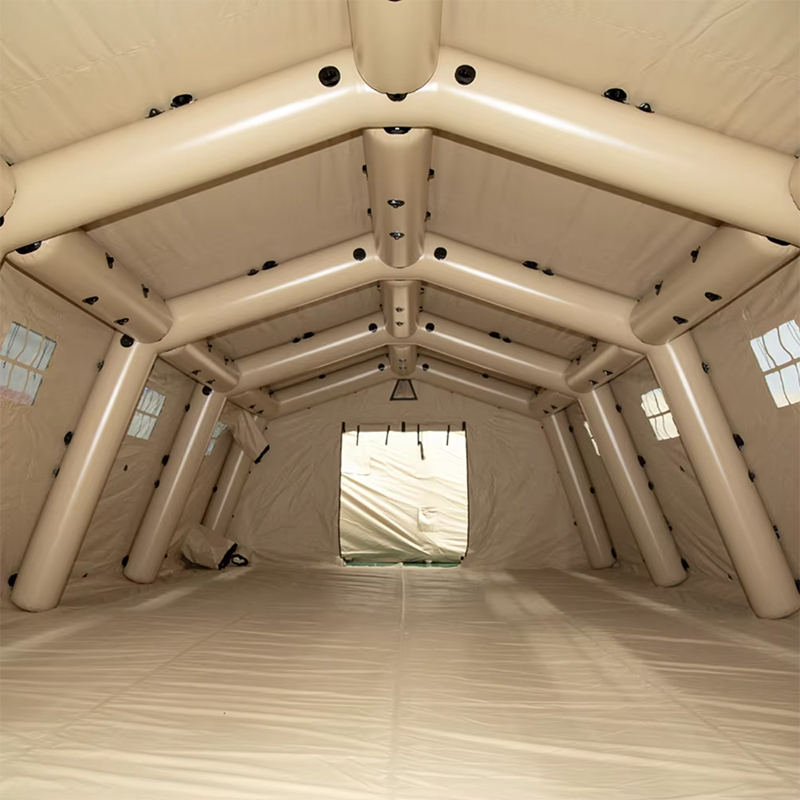 5,6 x 9,95 m Víceúčelový středně rychlý úkryt Nízkotlaký nafukovací stan