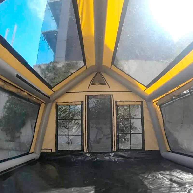 Čtyřsezónní panoramatický nafukovací kempingový stan pro 8-10 osob