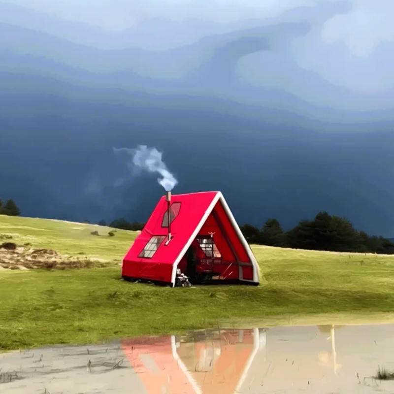 Čtyřsezónní vodotěsný nafukovací vzduchový stan pro 8-10 osob pro kempování