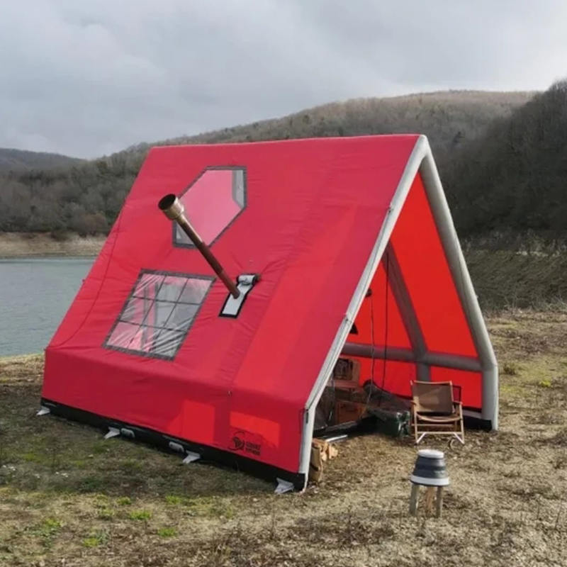 Čtyřsezónní vodotěsný nafukovací vzduchový stan pro 8-10 osob pro kempování