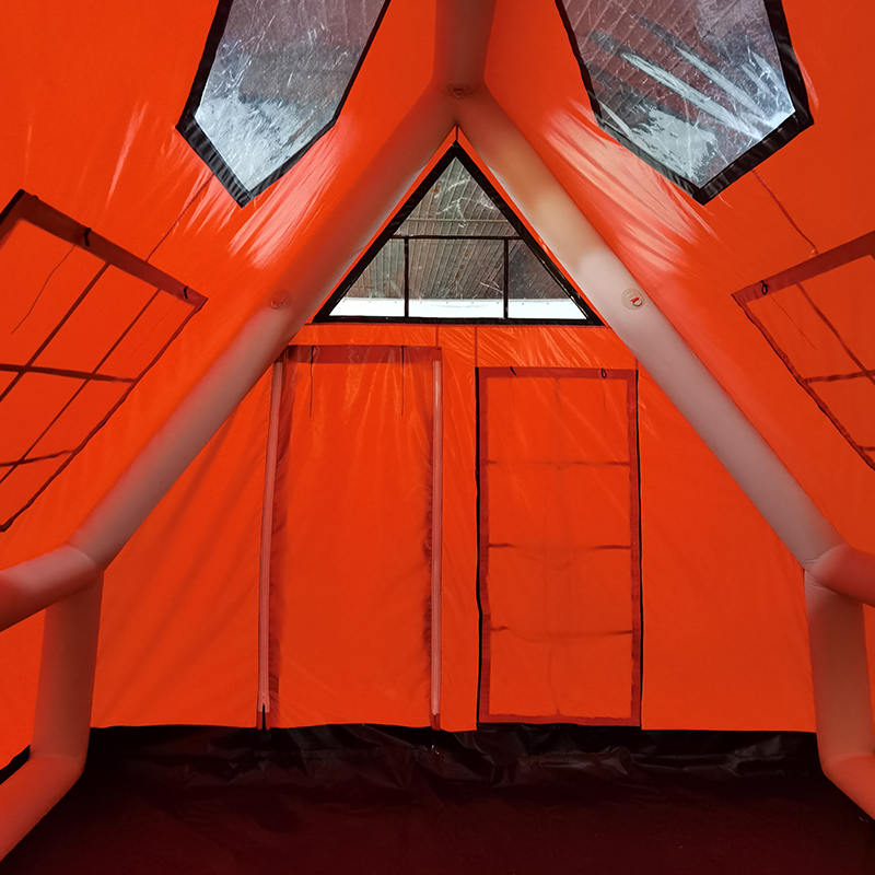 Čtyřsezónní vodotěsný nafukovací vzduchový stan pro 8-10 osob pro kempování