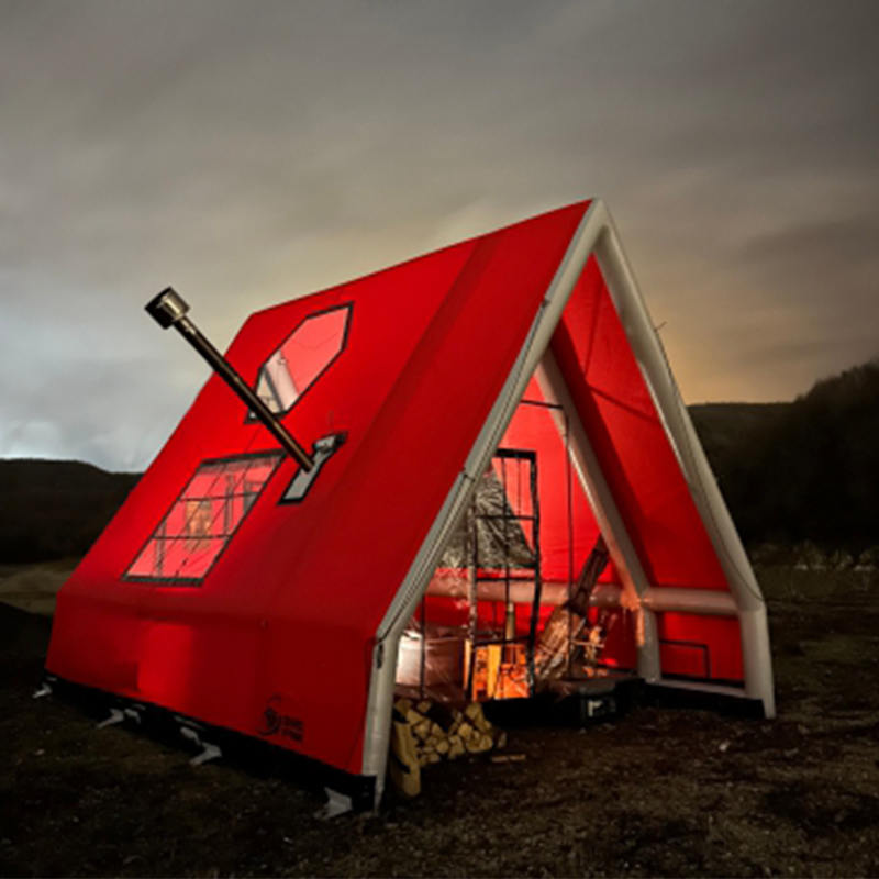 Čtyřsezónní vodotěsný nafukovací vzduchový stan pro 8-10 osob pro kempování