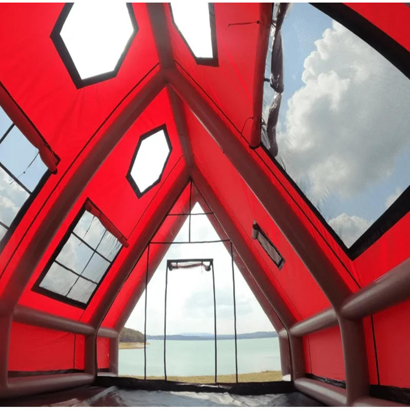 Čtyřsezónní vodotěsný nafukovací vzduchový stan pro 8-10 osob pro kempování